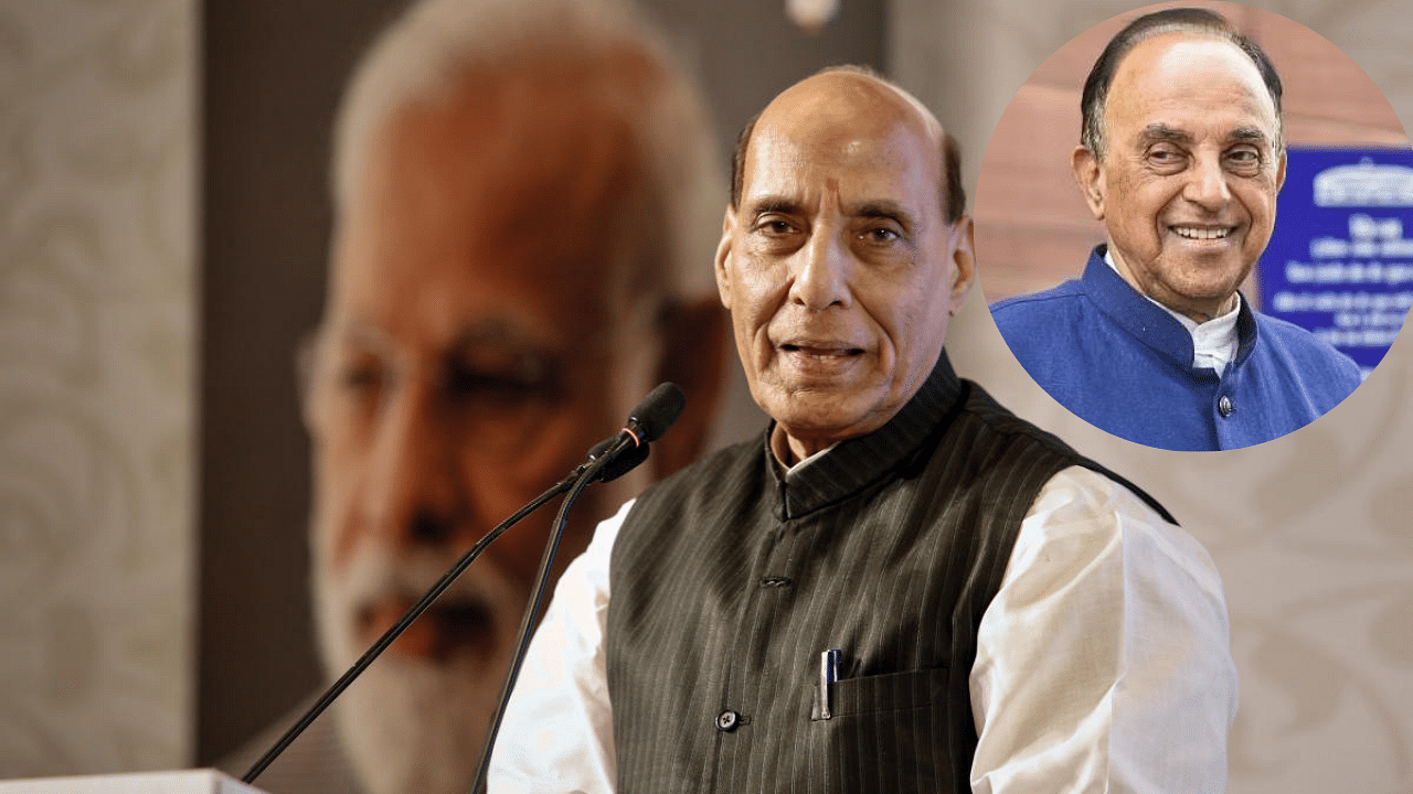 <div class="paragraphs"><p>Defence Minister Rajnath Singh. (inset:&nbsp;Subramanian Swamy)</p></div>